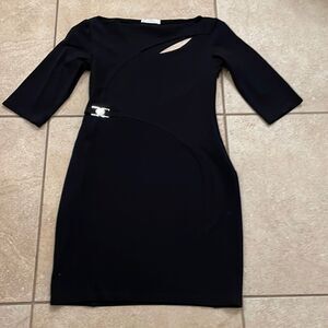 Versace Collection Black Dress with Silver Accent